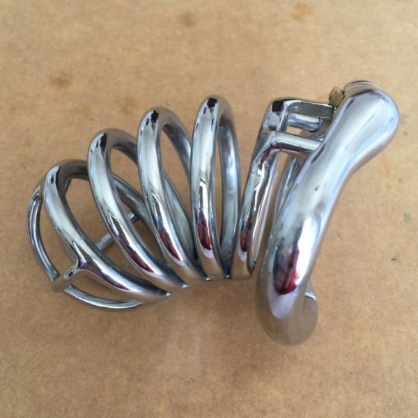Rings Of Steel Long Steel Cage Male Chastity Device