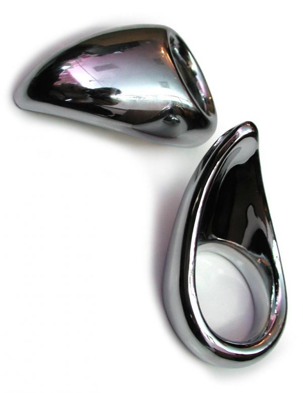 Chrome Plated Teardrop Cock Ring – 2 Inch Diameter