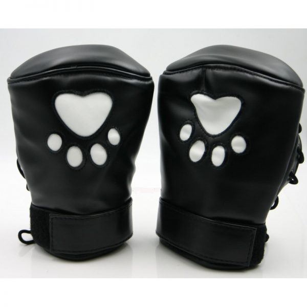 Black Lace-Up Rear Dog Paws